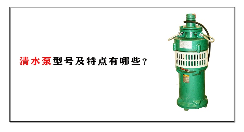 清水泵型號及特點有哪些？